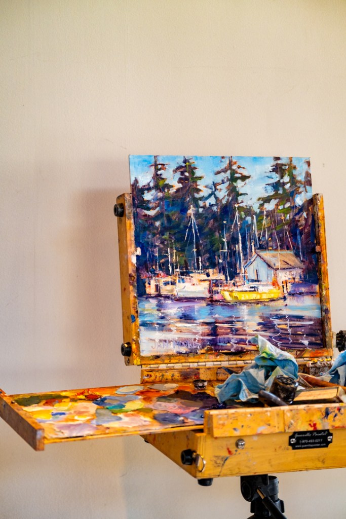 photograph of painting of british columbia 
